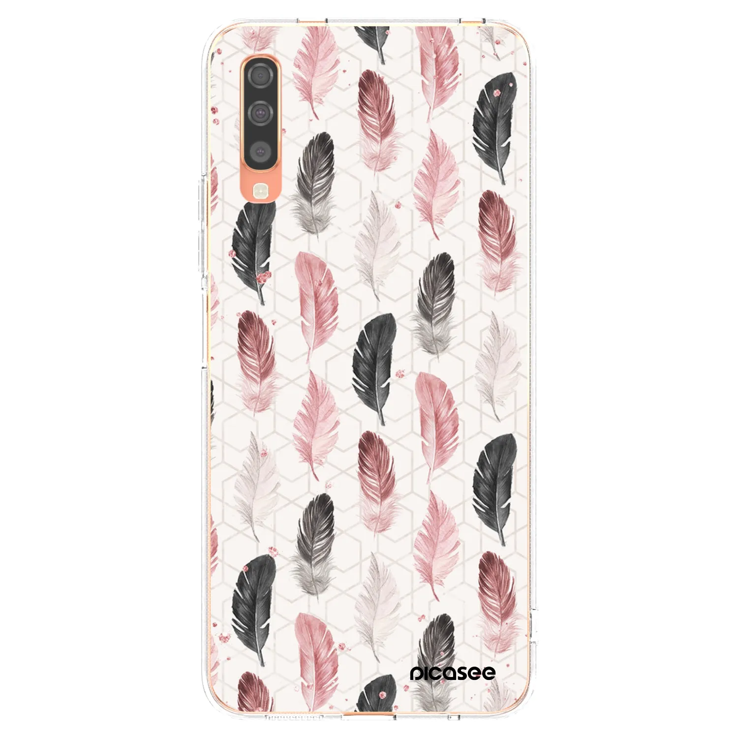 Picasee διαφανής θήκη σιλικόνης Samsung Galaxy A70 A705F - Feather 2