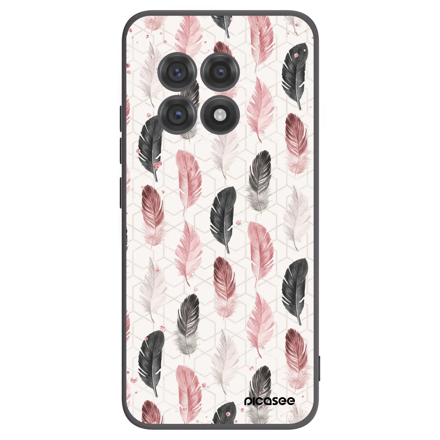 Picasee Μαύρη θήκη σιλικόνης για OnePlus 13R 5G - Feather 2