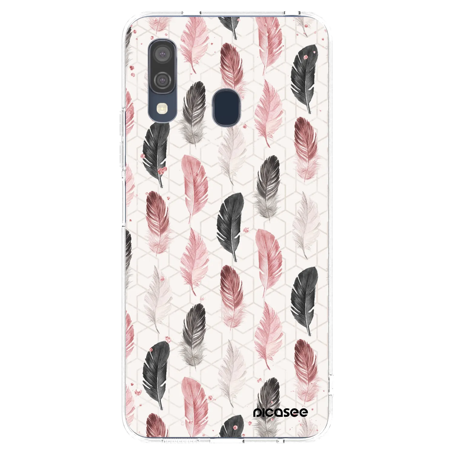 Picasee διαφανής θήκη σιλικόνης Samsung Galaxy A40 A405F - Feather 2