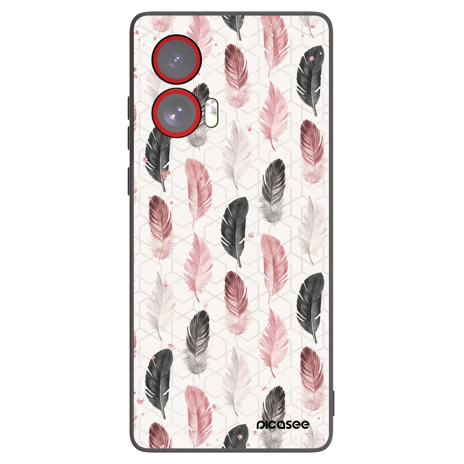 Picasee Μαύρη θήκη σιλικόνης για Motorola Edge 50 Fusion - Feather 2