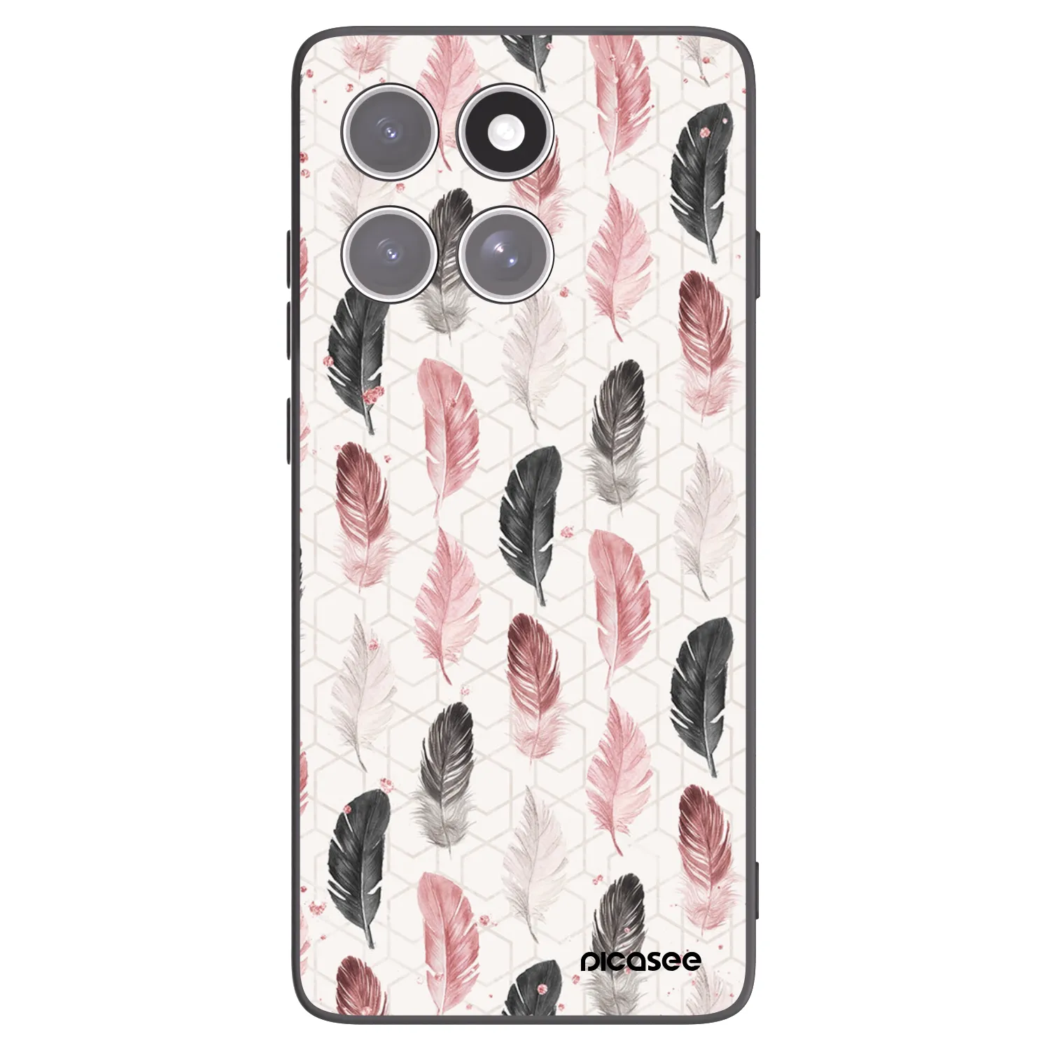 Picasee Μαύρη θήκη σιλικόνης για Motorola Edge 60 Fusion - Feather 2