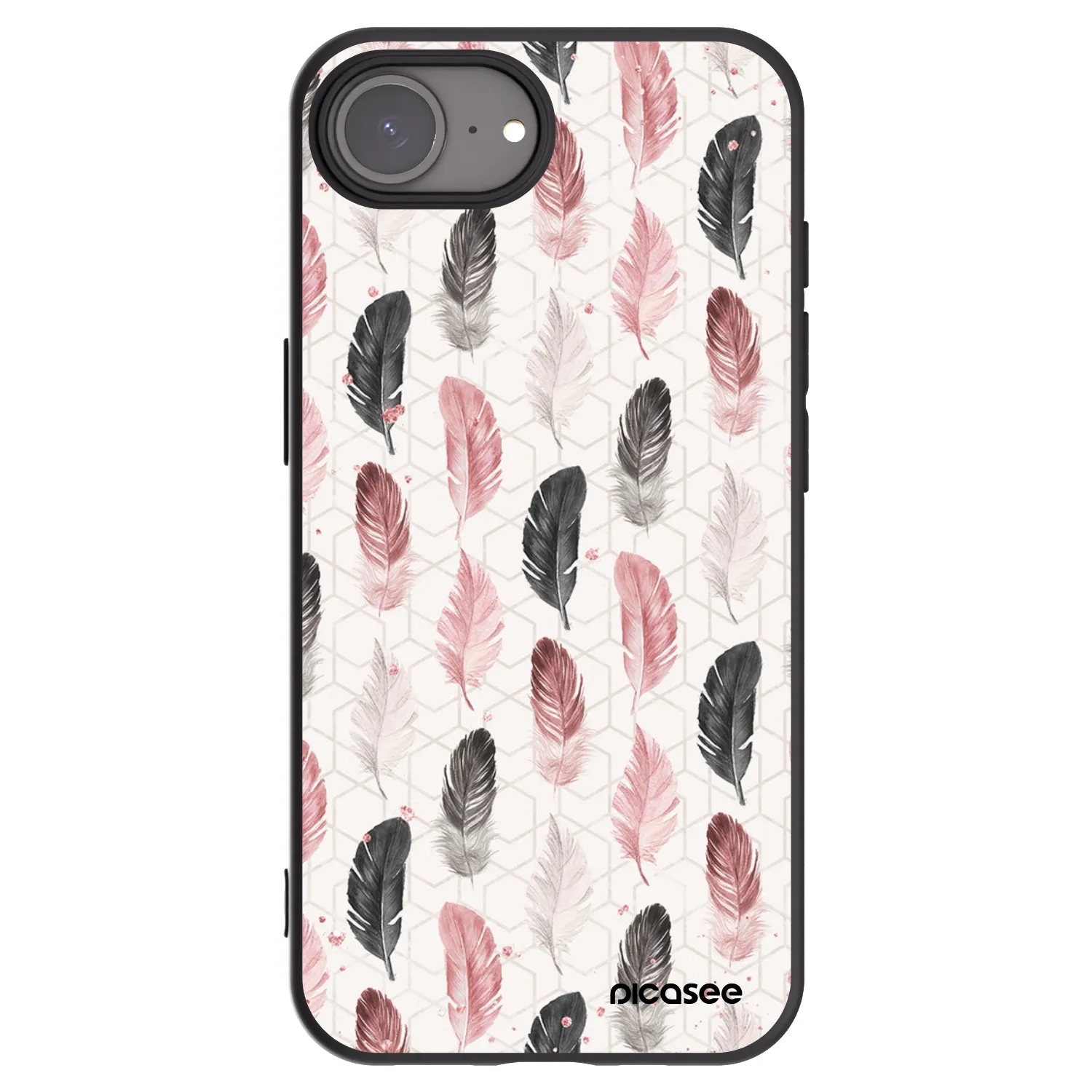 Picasee Μαύρη θήκη σιλικόνης για Apple iPhone 17e - Feather 2