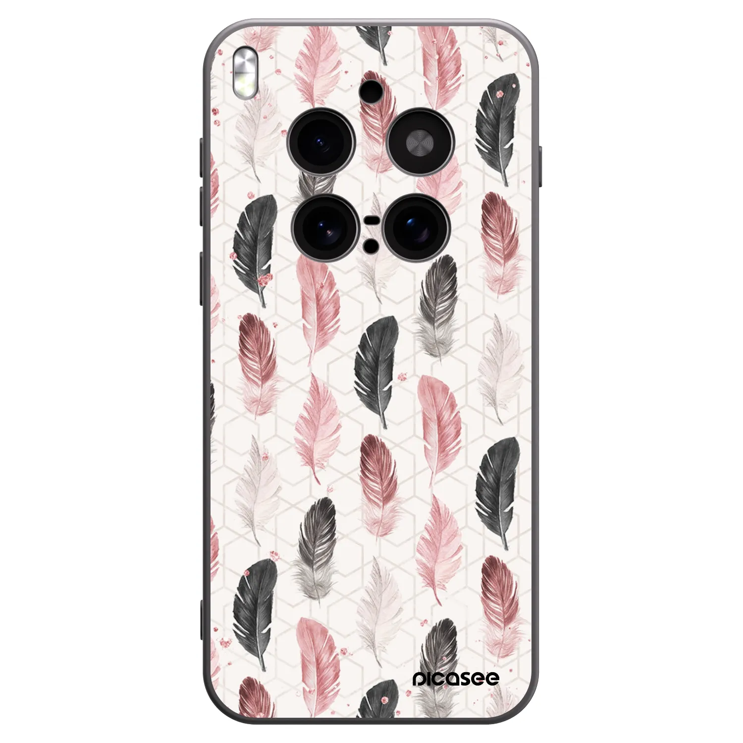 Picasee Μαύρη θήκη σιλικόνης για Vivo X300 Pro - Feather 2