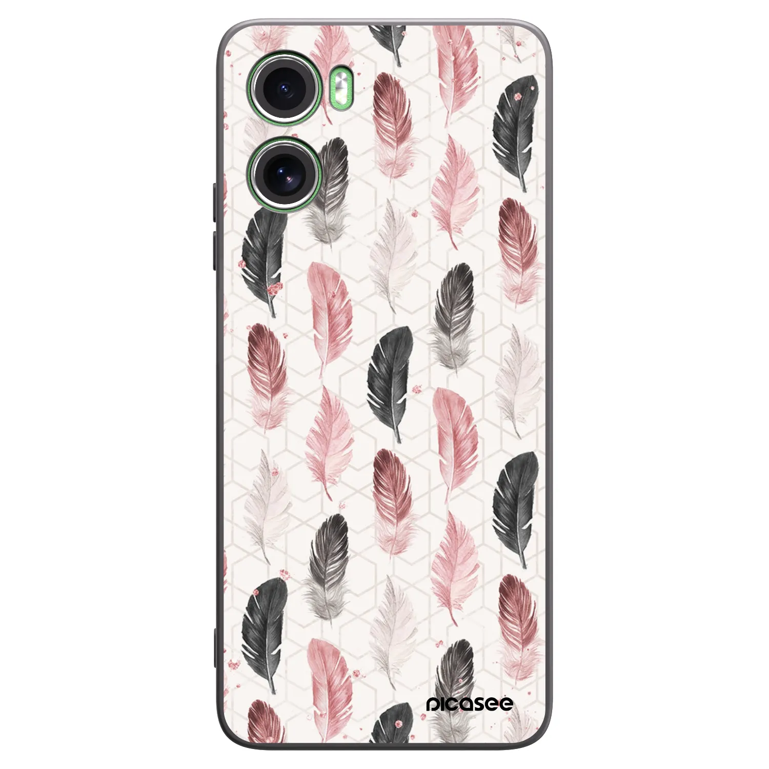 Picasee Μαύρη θήκη σιλικόνης για Motorola Moto G06 - Feather 2
