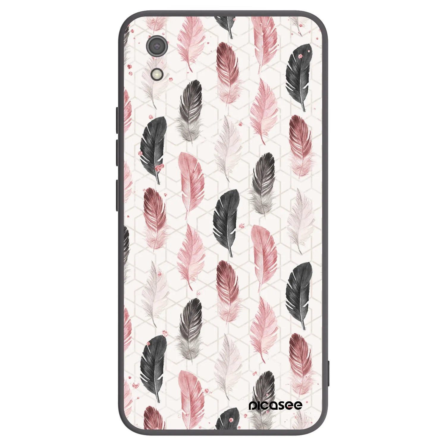 Picasee Μαύρη θήκη σιλικόνης για Xiaomi Redmi 7A - Feather 2