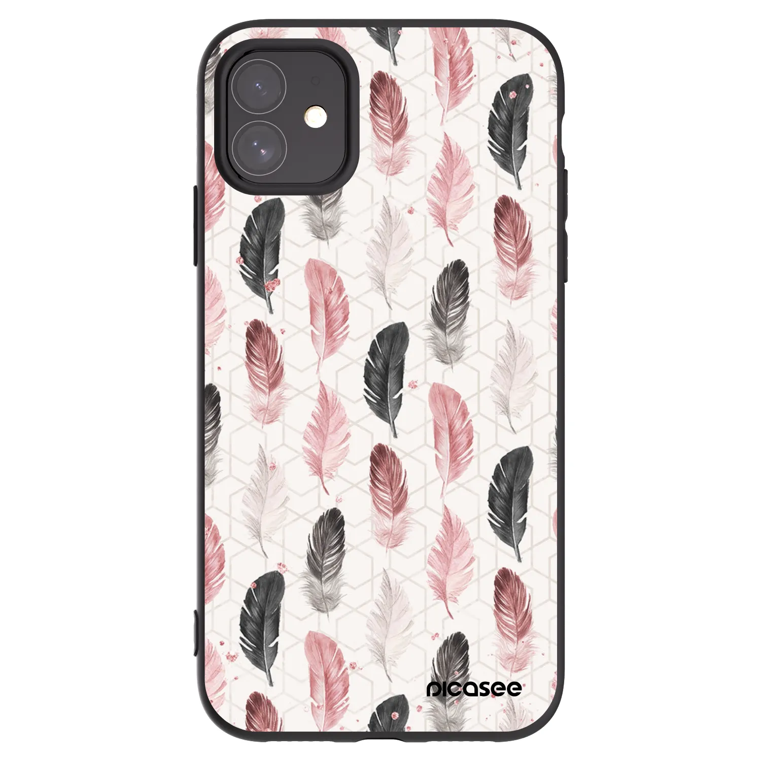 Picasee Μαύρη θήκη σιλικόνης για Apple iPhone 11 - Feather 2