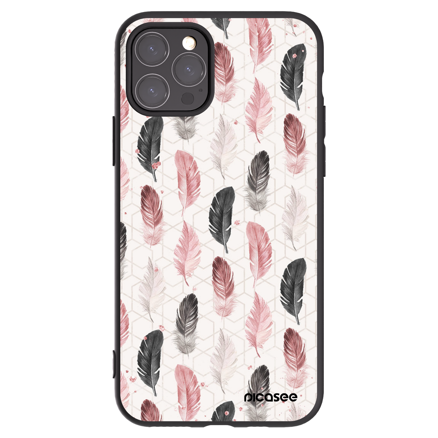 Picasee Μαύρη θήκη σιλικόνης για Apple iPhone 11 Pro - Feather 2