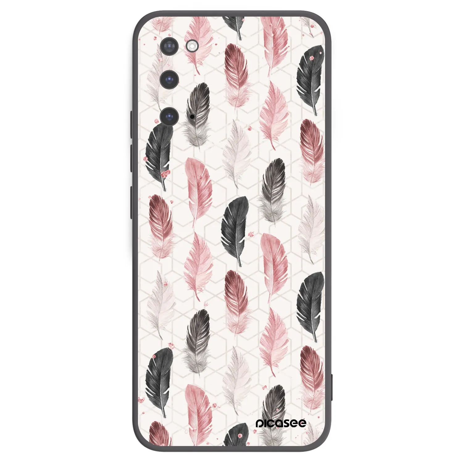 Picasee Μαύρη θήκη σιλικόνης για Samsung Galaxy S20 G980F - Feather 2
