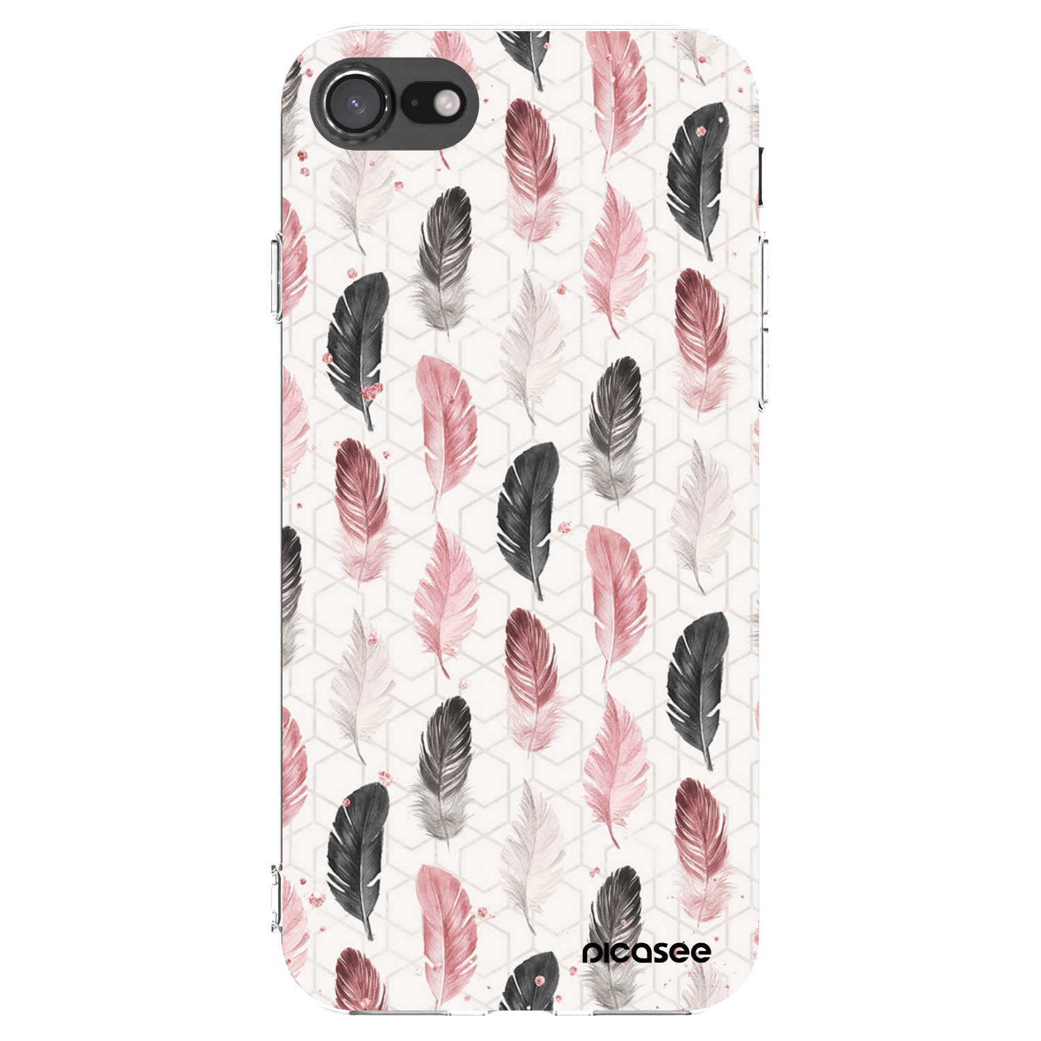 Picasee διαφανής θήκη σιλικόνης Apple iPhone SE 2020 - Feather 2