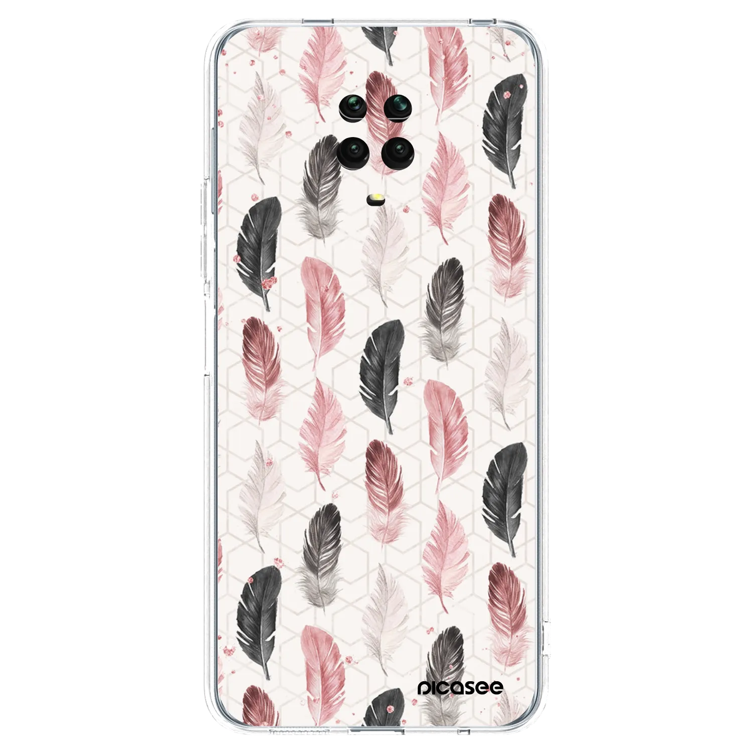 Picasee διαφανής θήκη σιλικόνης Xiaomi Redmi Note 9 Pro - Feather 2