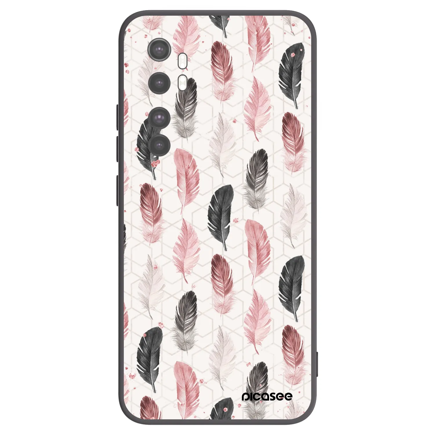 Picasee Μαύρη θήκη σιλικόνης για Xiaomi Mi Note 10 Lite - Feather 2