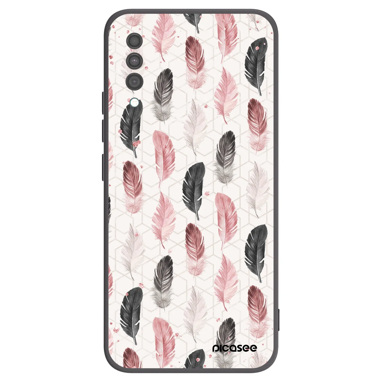 Picasee Μαύρη θήκη σιλικόνης για Samsung Galaxy A30s A307F - Feather 2