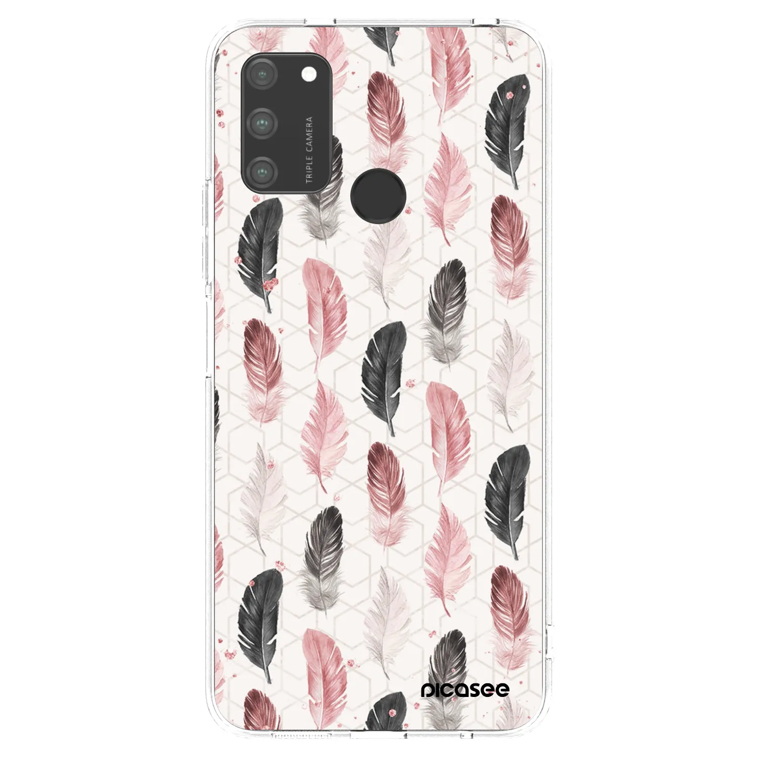 Picasee διαφανής θήκη σιλικόνης Honor 9A - Feather 2