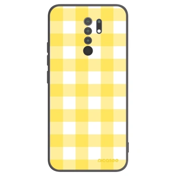 Picasee Μαύρη θήκη σιλικόνης για Xiaomi Redmi 9 - Gride lemon
