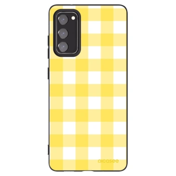 Picasee Μαύρη θήκη σιλικόνης για Samsung Galaxy S20 FE - Gride lemon