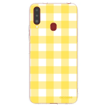 Picasee διαφανής θήκη σιλικόνης Samsung Galaxy A20s - Gride lemon