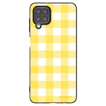 Picasee Μαύρη θήκη σιλικόνης για Samsung Galaxy A12 A125F - Gride lemon
