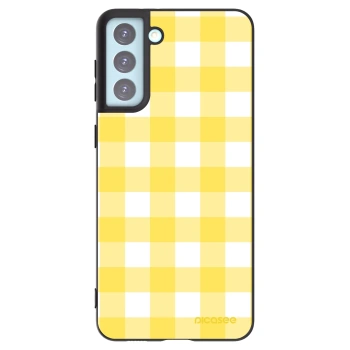 Picasee Μαύρη θήκη σιλικόνης για Samsung Galaxy S21+ 5G G996F - Gride lemon