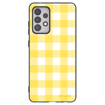 Picasee Μαύρη θήκη σιλικόνης για Samsung Galaxy A52 5G A525F - Gride lemon