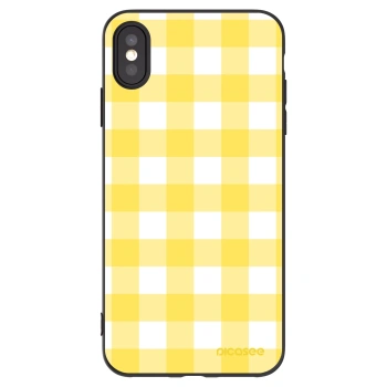 Picasee Μαύρη θήκη σιλικόνης για Apple iPhone XS Max - Gride lemon