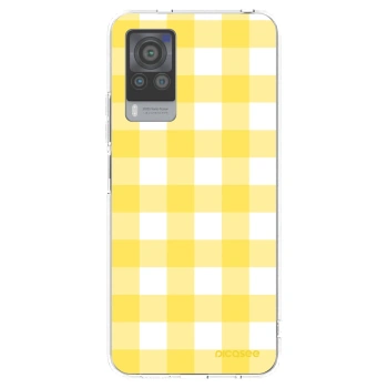 Picasee διαφανής θήκη σιλικόνης Vivo X60 Pro 5G - Gride lemon