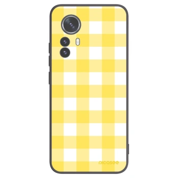 Picasee Μαύρη θήκη σιλικόνης για Xiaomi 12 Pro - Gride lemon