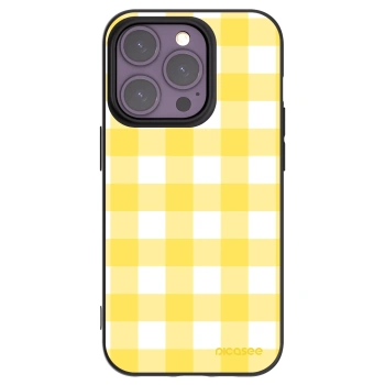 Picasee Μαύρη θήκη σιλικόνης για Apple iPhone 14 Pro - Gride lemon