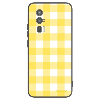 Picasee Μαύρη θήκη σιλικόνης για Xiaomi Poco F5 Pro 5G - Gride lemon