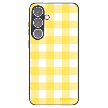 Picasee Μαύρη θήκη σιλικόνης για Samsung Galaxy S24+ S926B 5G - Gride lemon