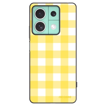 Picasee Μαύρη θήκη σιλικόνης για Xiaomi Redmi Note 13 5G - Gride lemon
