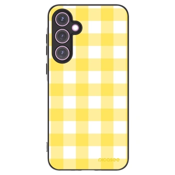 Picasee Μαύρη θήκη σιλικόνης για Samsung Galaxy A35 5G A356B - Gride lemon