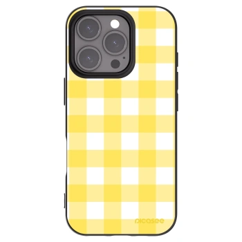 Picasee Μαύρη θήκη σιλικόνης για Apple iPhone 16 Pro - Gride lemon