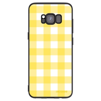 Picasee Μαύρη θήκη σιλικόνης για Samsung Galaxy S8 G950F - Gride lemon