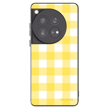 Picasee Μαύρη θήκη σιλικόνης για OnePlus 12 5G - Gride lemon
