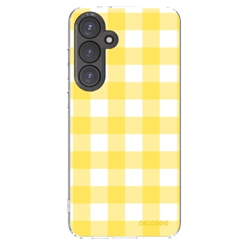 Picasee διαφανής θήκη σιλικόνης Samsung Galaxy S24 FE S721B - Gride lemon