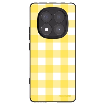 Picasee Μαύρη θήκη σιλικόνης για Xiaomi Redmi Note 14 Pro+ 5G - Gride lemon