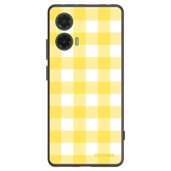 Picasee Μαύρη θήκη σιλικόνης για Motorola Moto G35 5G - Gride lemon