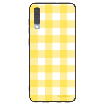 Picasee Μαύρη θήκη σιλικόνης για Samsung Galaxy A70 A705F - Gride lemon