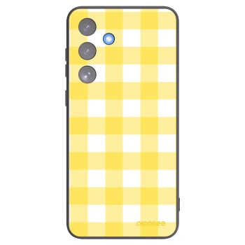 Picasee Μαύρη θήκη σιλικόνης για Samsung Galaxy S25 FE 5G - Gride lemon