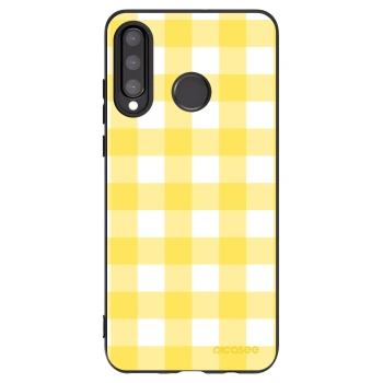 Picasee Μαύρη θήκη σιλικόνης για Huawei P30 Lite - Gride lemon