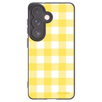 Picasee Μαύρη θήκη σιλικόνης για Samsung Galaxy S26 - Gride lemon
