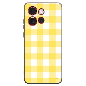 Picasee Μαύρη θήκη σιλικόνης για Motorola Edge 60 Neo 5G - Gride lemon