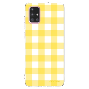 Picasee διαφανής θήκη σιλικόνης Samsung Galaxy A71 A715F - Gride lemon