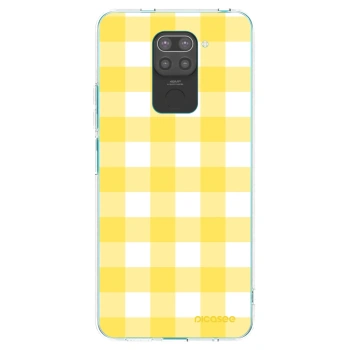 Picasee Μαύρη θήκη σιλικόνης για Xiaomi Redmi Note 9 - Gride lemon