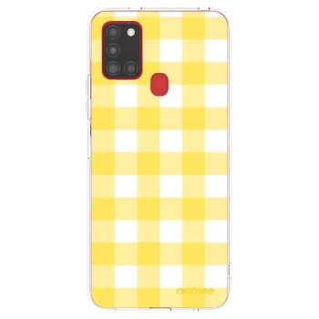 Picasee διαφανής θήκη σιλικόνης Samsung Galaxy A21s - Gride lemon