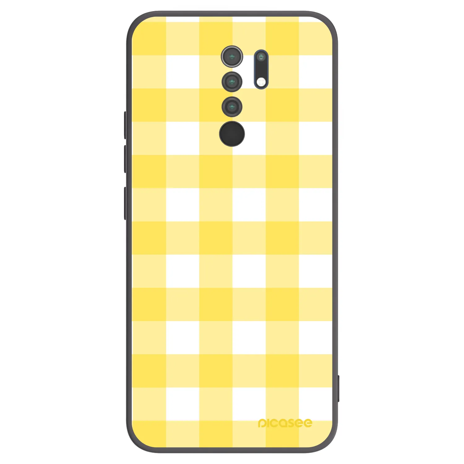 Picasee Μαύρη θήκη σιλικόνης για Xiaomi Redmi 9 - Gride lemon