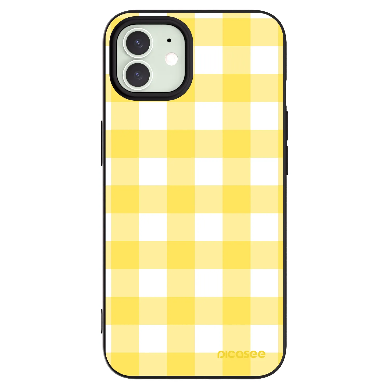 Picasee Μαύρη θήκη σιλικόνης για Apple iPhone 12 Pro - Gride lemon