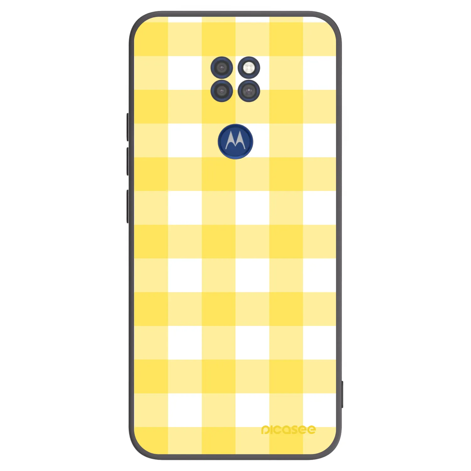 Picasee Μαύρη θήκη σιλικόνης για Motorola Moto G9 Play - Gride lemon