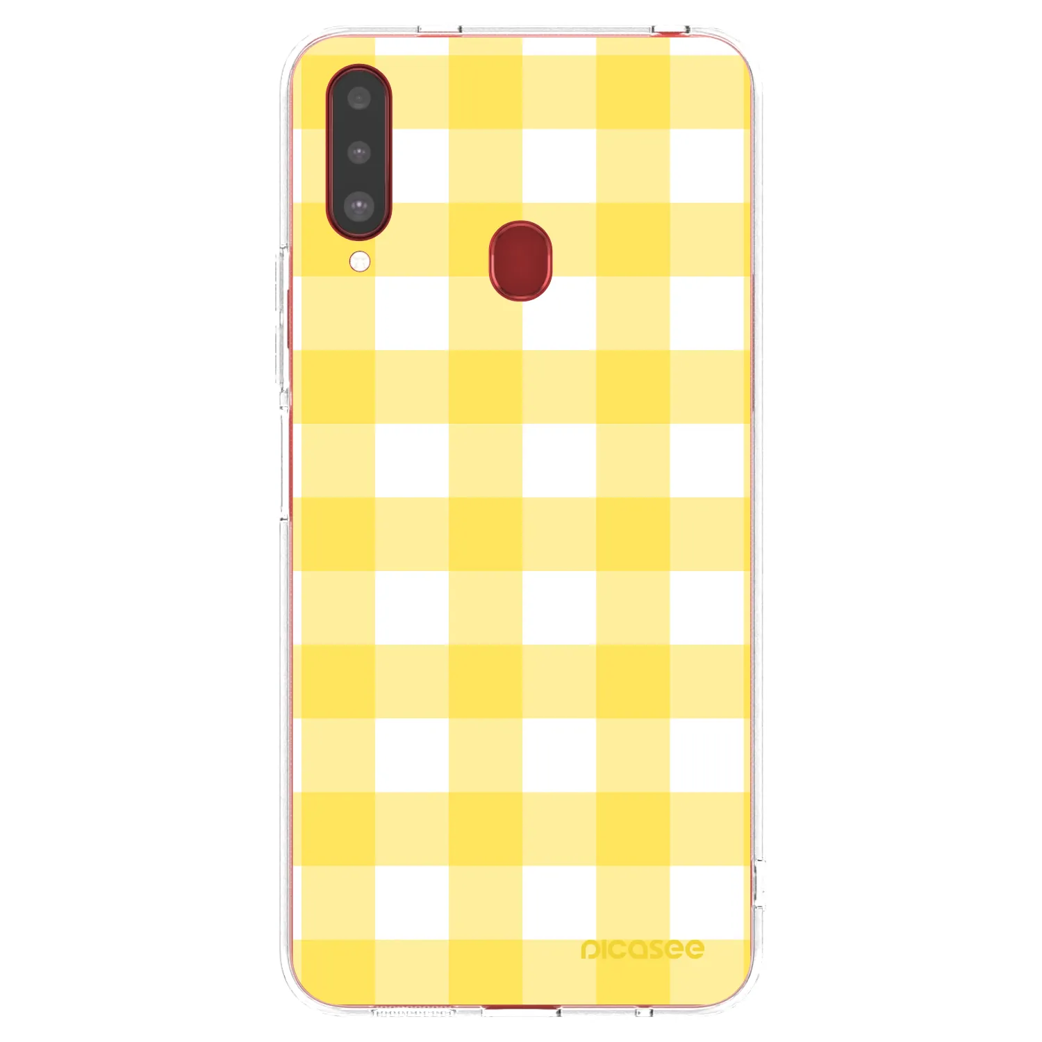Picasee διαφανής θήκη σιλικόνης Samsung Galaxy A20s - Gride lemon
