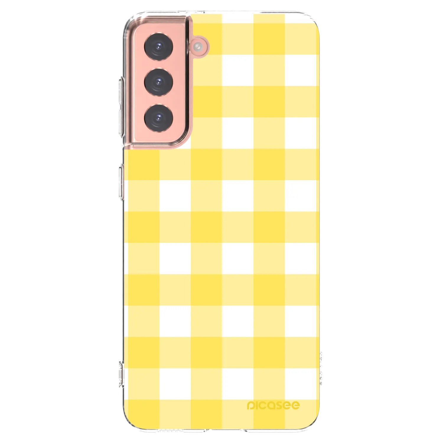 Picasee διαφανής θήκη σιλικόνης Samsung Galaxy S21 5G G991B - Gride lemon